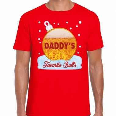 Fout kerstrui daddy his favorite balls bier rood voor man