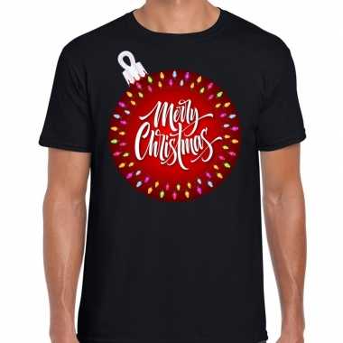 Fout kerstrui kerstbal merry christmas zwart voor man
