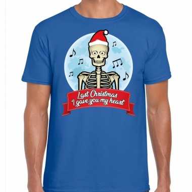 Fout kerstrui last christmas i gave you my heart blauw man