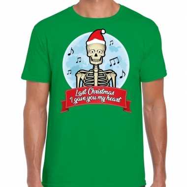 Fout kerstrui last christmas i gave you my heart groen man