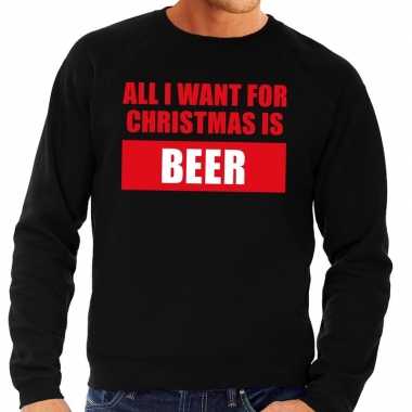 Foute kersttrui christmas beer zwart voor man
