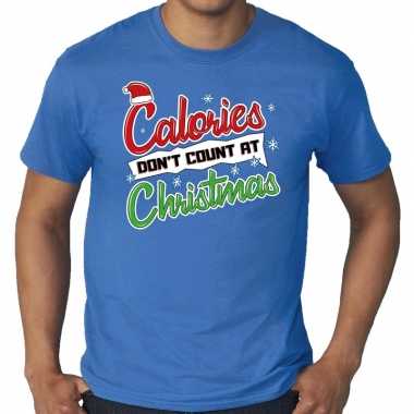 Grote maten foute kerstrui christmas calories blauw man