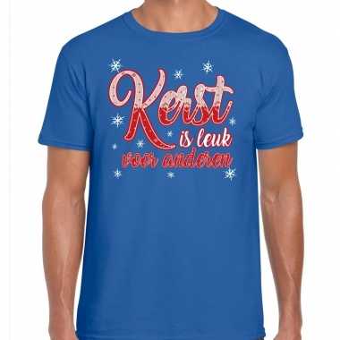 Kerstrui kerst is leuk voor anderen blauw man