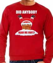 Fun kersttrui outfit did anybody hear my fart rood voor man