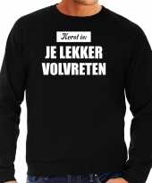 Grote maten kerst is je lekker volvreten foute kersttrui kerst outfit zwart voor man