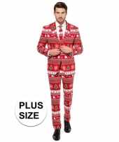 Grote maten man kostuum met kerstboom print